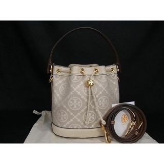 トリーバーチ(Tory Burch)の■新品■未使用■ TORY BURCH トリーバーチ 150492 Tモノグラム バケットバッグ ジャガード×レザー 2WAY ショルダー ベージュ系 AM6068 (ハンドバッグ)