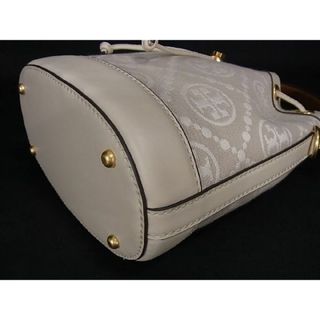 ■新品■未使用■ TORY BURCH トリーバーチ 150492 Tモノグラム バケットバッグ ジャガード×レザー 2WAY ショルダー ベージュ系 AM6068