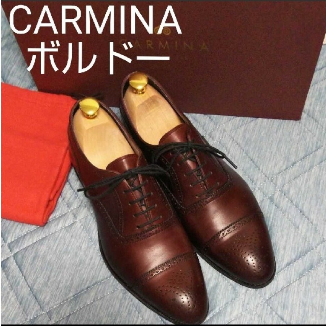 カルミナ　CARMINA　ドレスシューズ　UK7ブラウン　スウェードコンビ　美品