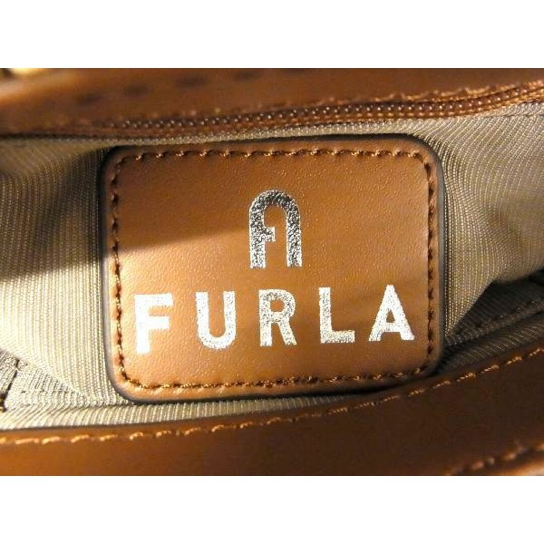 ■新品■未使用■ FURLA フルラ シャーロット ラフィア ジャガード織り ターンロック 総柄 ポシェット ショルダーバッグ ブラウン系 BD7500