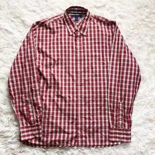 トミーヒルフィガー(TOMMY HILFIGER)のTOMMY HILFIGER 長袖シャツ　レッド　チェック　サイズXXL(シャツ)