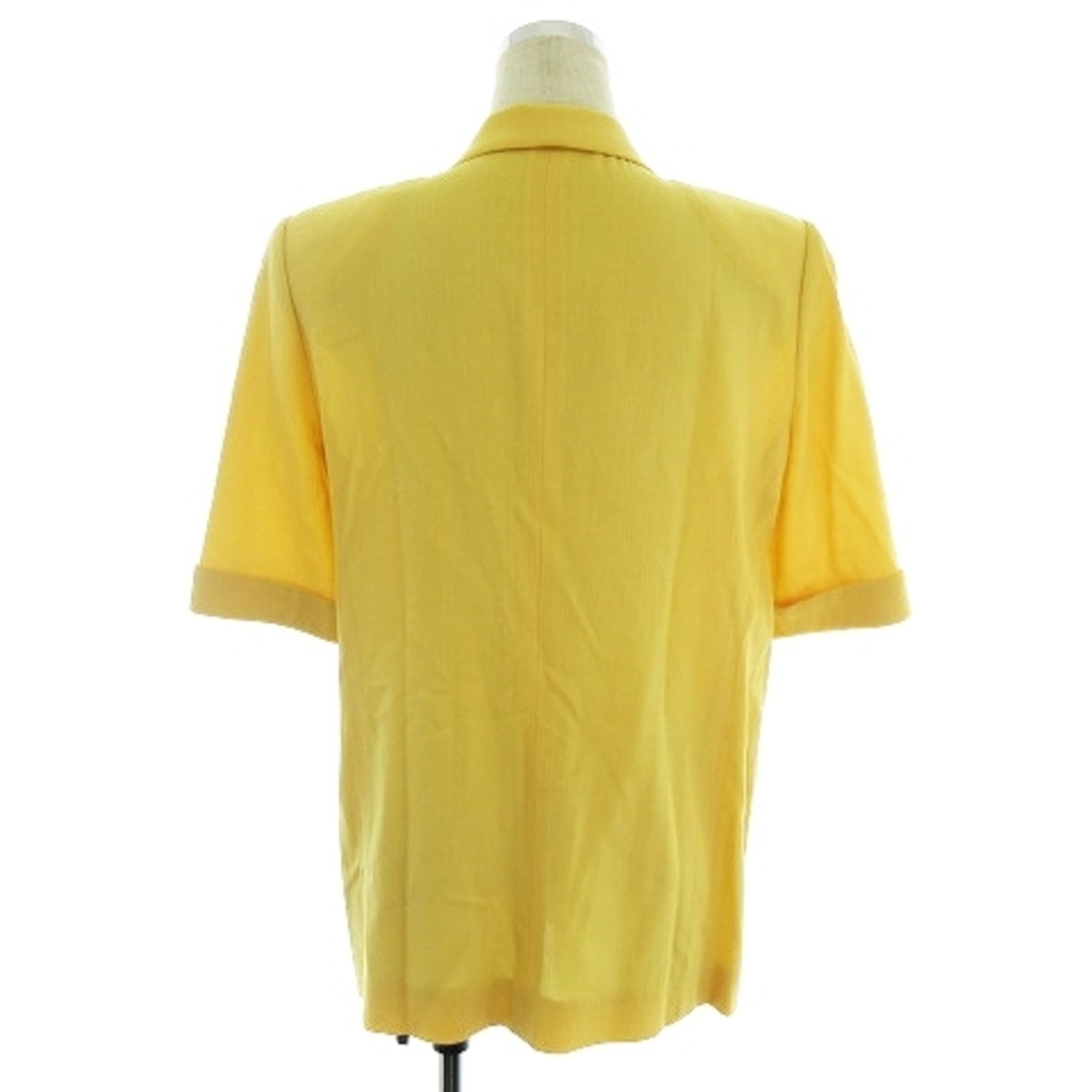leilian(レリアン)のレリアン テーラードジャケット シングル 半袖 ウール 薄手 無地 11 黄 レディースのジャケット/アウター(その他)の商品写真