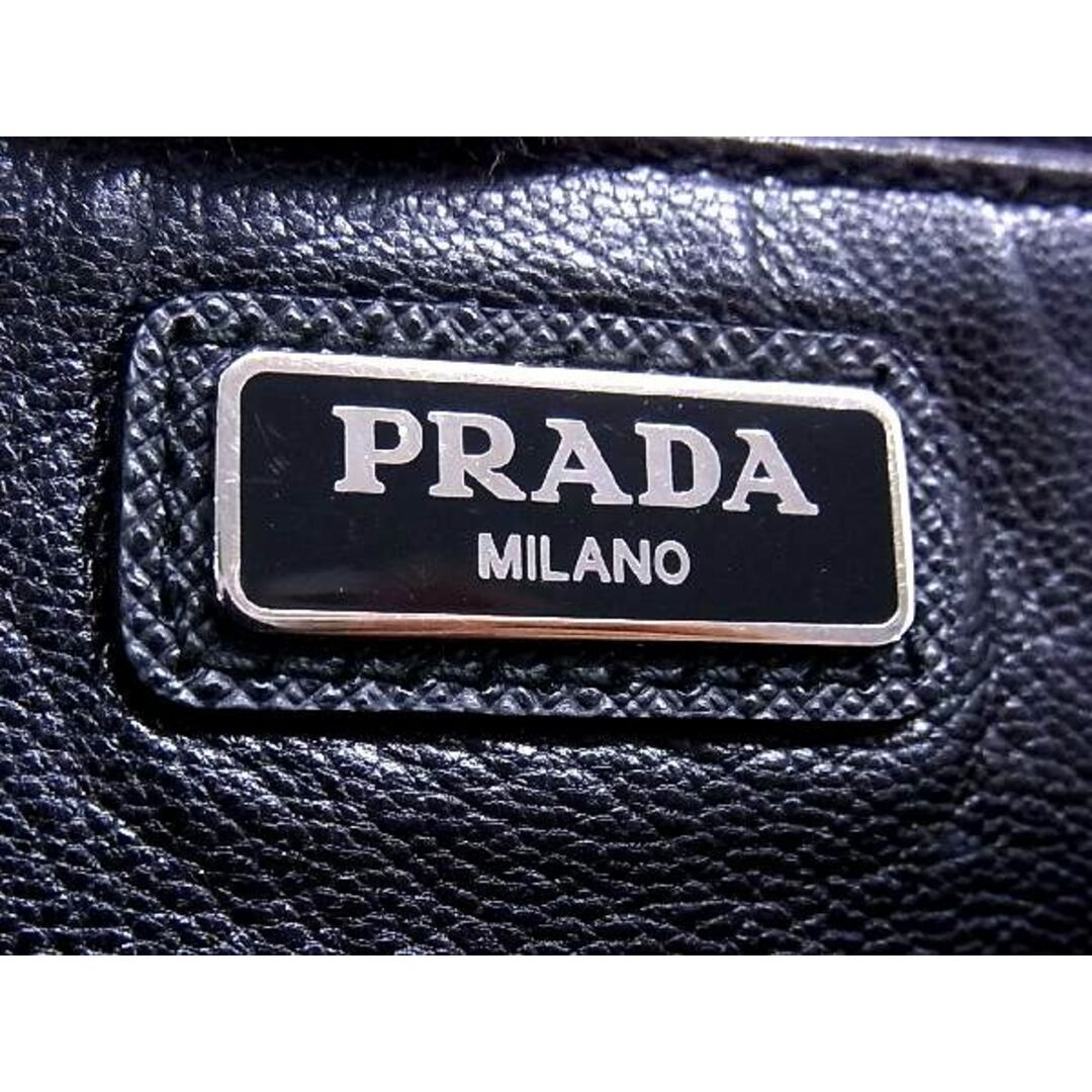 ■極美品■ PRADA プラダ 2N1889 サフィアーノレザー クラッチバッグ セカンドバッグ メンズ ブラック系 AK4944