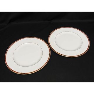 ウェッジウッド(WEDGWOOD)の■新品同様■ WEDGWOOD ウェッジウッド コロラド プレート 丸皿 お皿 インテリア 食器 2枚セット ホワイト系×レッド系 DA3707(食器)