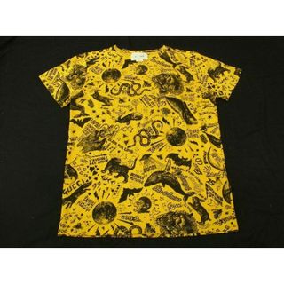 グッチ(Gucci)の■極美品■ GUCCI グッチ コットン100％ 総柄 アニマル柄 半袖 トップス サイズ 12 洋服 イエロー系×ブラック系 BF0206 (その他)