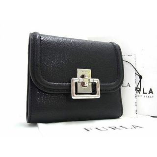 フルラ(Furla)の■新品■未使用■ FURLA フルラ レザー レザー 三つ折り 財布 ウォレット 小銭入れ 札入れ レディース ブラック系 AM4107(財布)