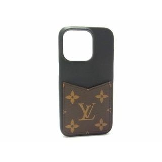 ルイヴィトン(LOUIS VUITTON)の■極美品■ LOUIS VUITTON ルイヴィトン M46053 モノグラム バンパー iPhone13 PRO対応 アイフォンケース ブラック系×ブラウン系 AP0085 (その他)