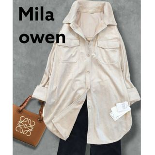 ミラオーウェン(Mila Owen)の新品♡Mila Owen 定価1.2万円 エコレザーシャツ(シャツ/ブラウス(長袖/七分))