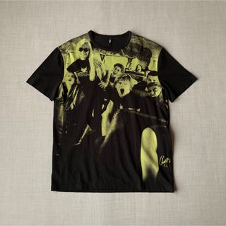 ヴェルサーチ(VERSACE)の美品 VERSUS VERSACE フォトTシャツ ブラック L(Tシャツ/カットソー(半袖/袖なし))