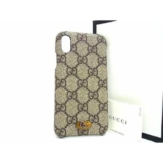 グッチ(Gucci)の■新品■未使用■ GUCCI グッチ 525053 GG柄 PVC iPhoneX/XS対応 iPhoneケース アイフォンケース スマホカバー ベージュ系 AN8495 (その他)