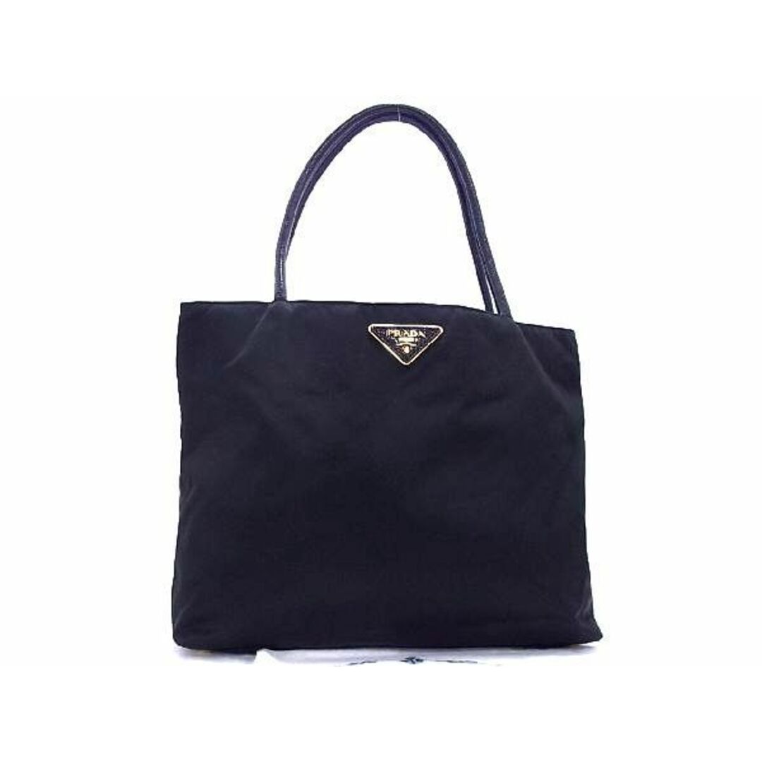 ■極美品■ PRADA プラダ テスートナイロン×レザー トートバッグ ショルダー 肩掛け レディース ブラック系 AP1275