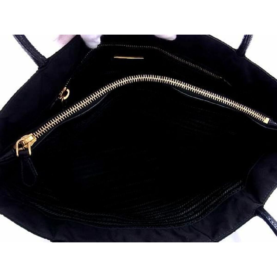 □極美品□ PRADA プラダ テスートナイロン×レザー トートバッグ