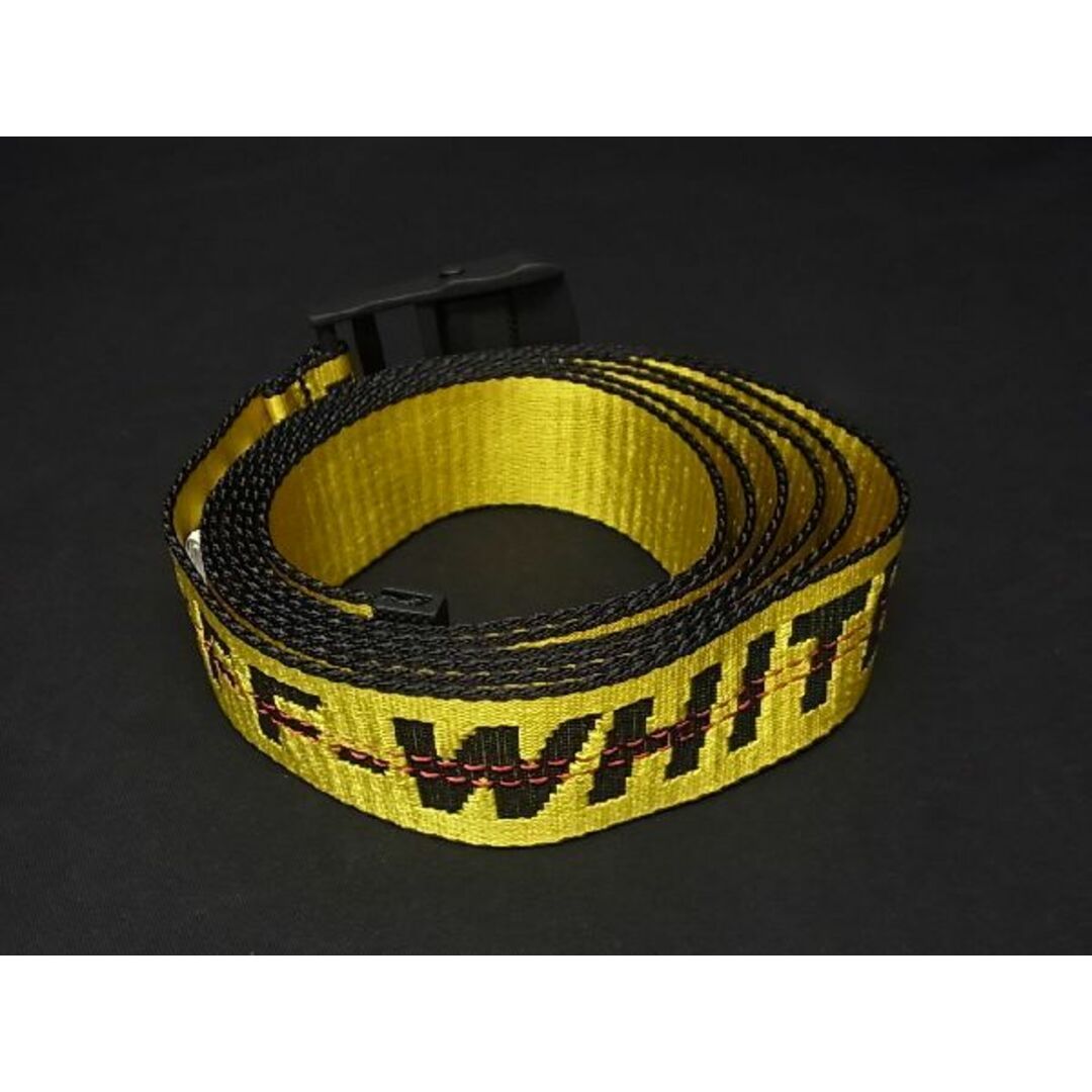 ■極美品■ Off-White オフホワイト インダストリアル ポリアミド×ポリエステル ベルト メンズ レディース イエロー系 AR5728