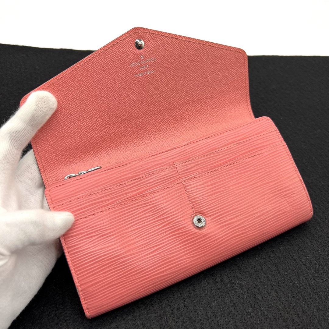 新型美品!ヴィトン エピ ポルトフォイユ サラ 長財布 ピンク M60604