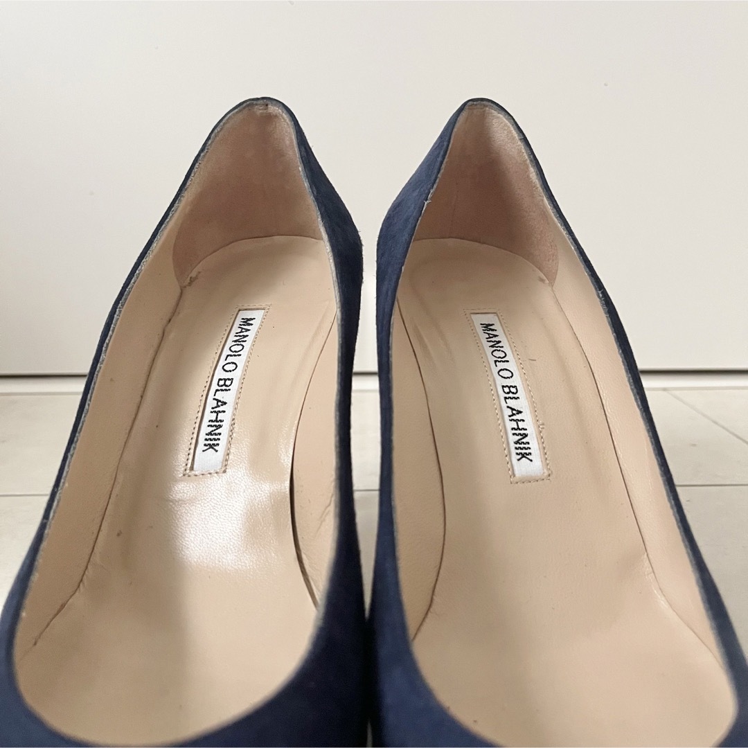 MANOLO BLAHNIK - 美品 ☆ マノロブラニク キエッタ ネイビー 36.5