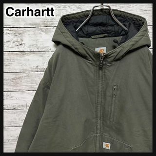 カーハート(carhartt)の【希少2XLサイズ】カーハート☆ロゴタグ　中綿キルティング　アクティブジャケット(ブルゾン)