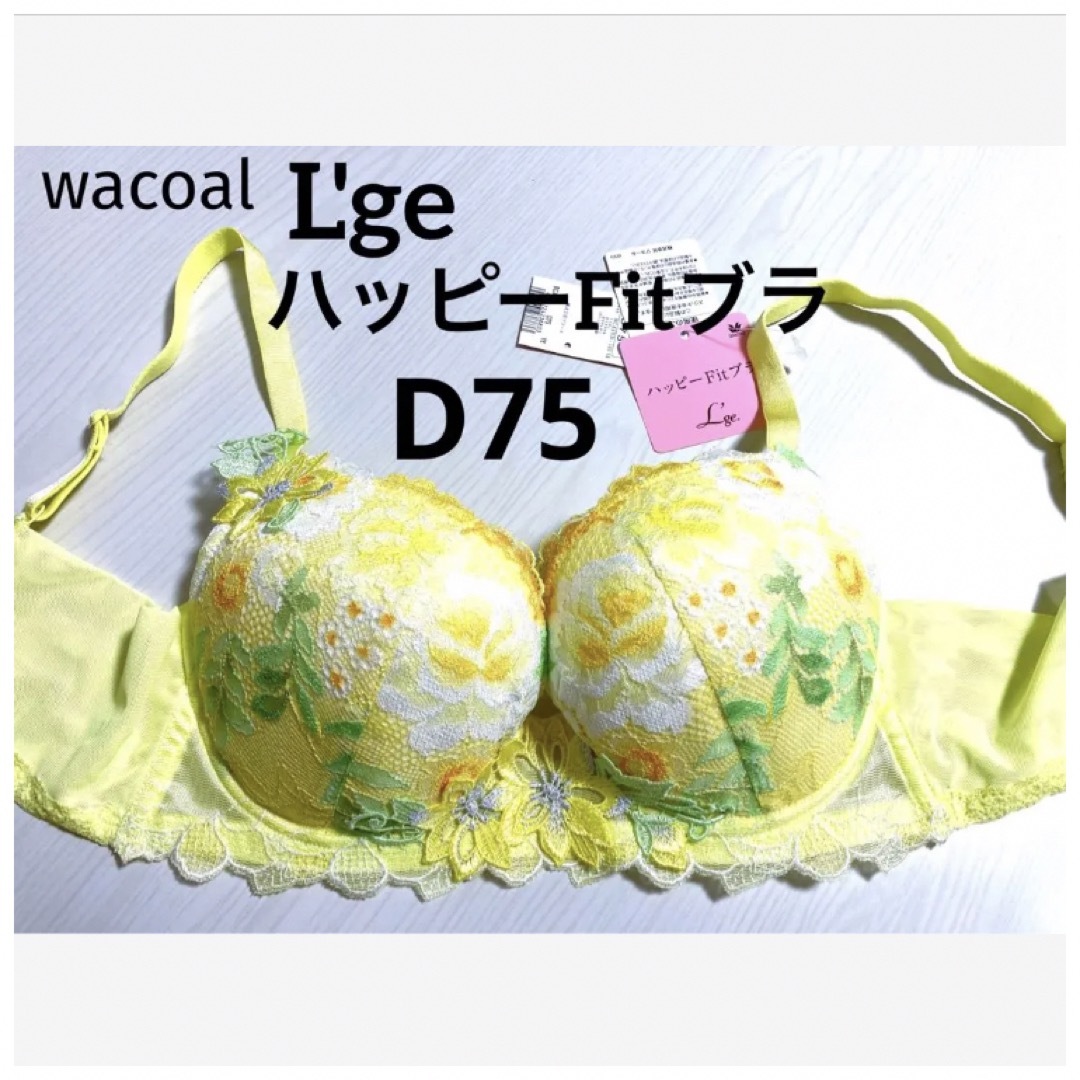 Wacoal(ワコール)の【新品タグ付】ワコール／ルジェ・ハッピーFitブラD75（定価¥7,920） レディースの下着/アンダーウェア(ブラ)の商品写真