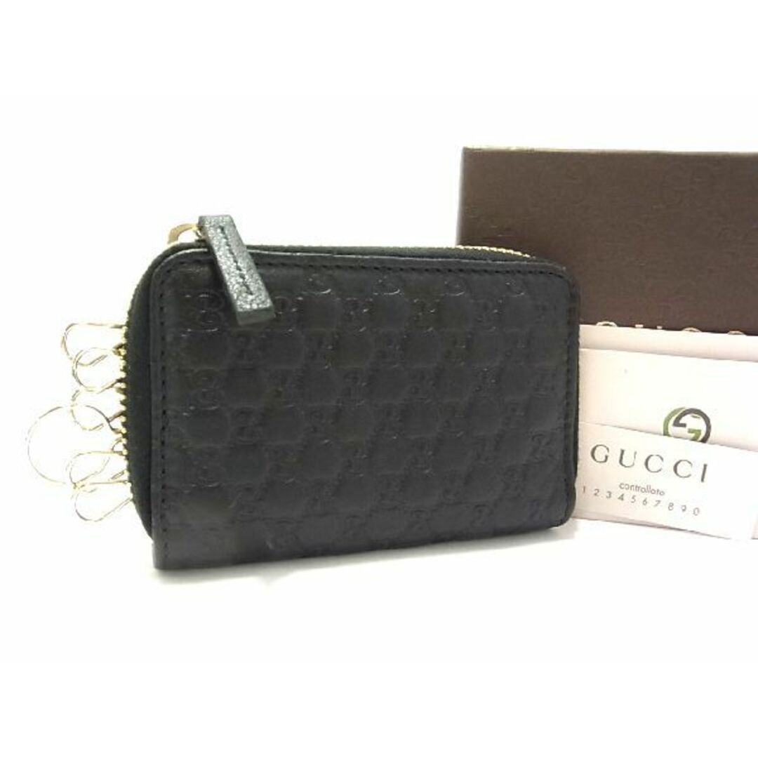 Gucci(グッチ)の ■新品■未使用■ GUCCI グッチ 322214 0959 マイクログッチシマ レザー 6連キーケース 鍵入れ メンズ レディース ブラック系 AN5249  メンズのファッション小物(その他)の商品写真