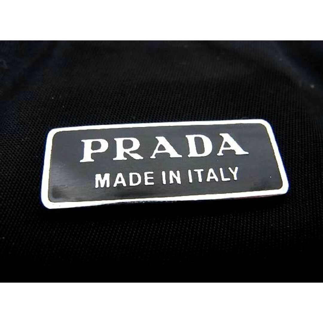 ■極美品■ PRADA プラダ テスートナイロン アクセサリーポーチ ハンドバッグ ミニバッグ レディース ブラック系 AN8288