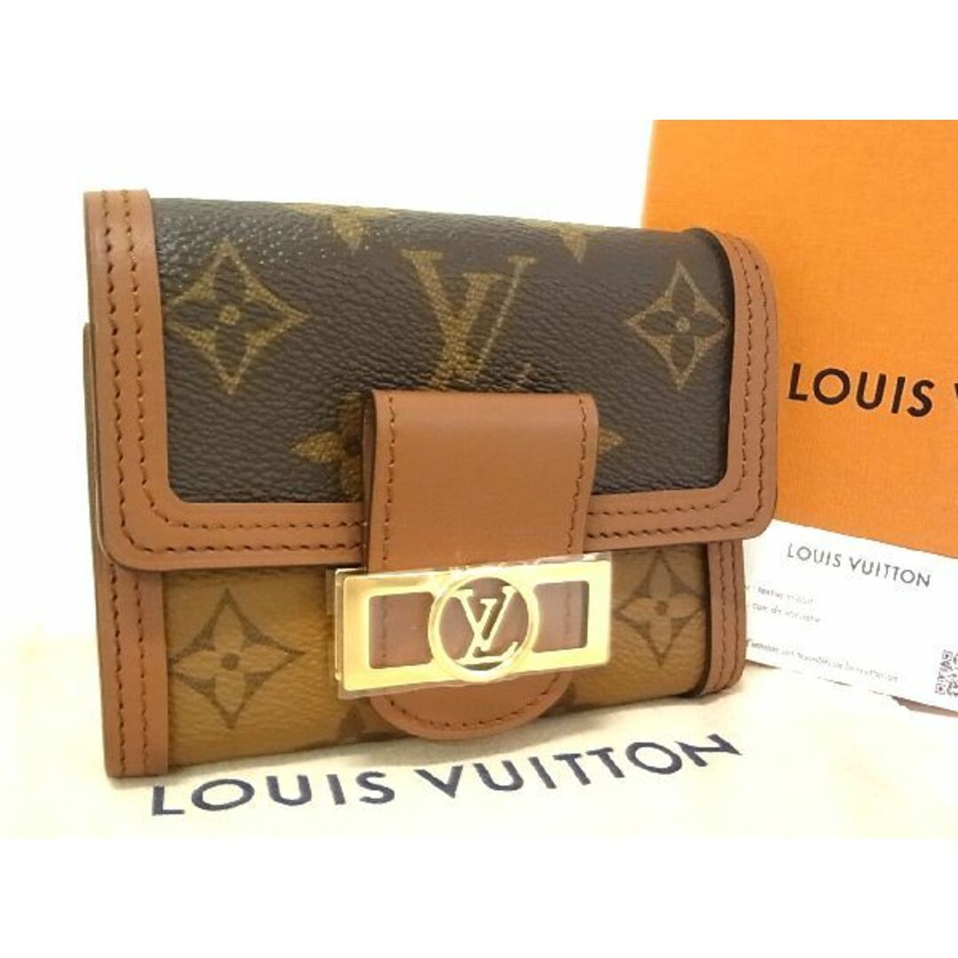 ■新品■未使用■LOUIS VUITTON ルイヴィトン M68725 モノグラムリバース ポルトフォイユ ドーフィーヌコンパクト 財布 ブラウン系 AN7620ブラウン系素材