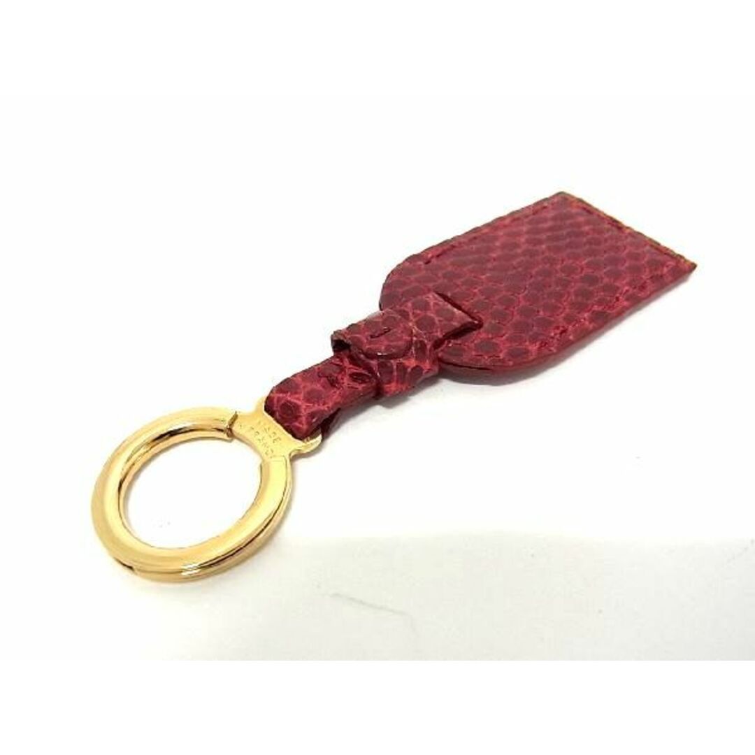 ■極上■本物■新品■未使用■ LOUIS VUITTON ルイヴィトン N90428 ポルトクレ リザード キーホルダー バッグチャーム ボルドー系  AK8233