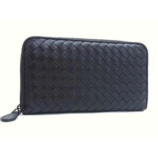 ボッテガヴェネタ(Bottega Veneta)の■新品同様■ BOTTEGA VENETA ボッテガヴェネタ レザー ラウンドファスナー 長財布 ウォレット メンズ レディース ブラック系 AM9382 (折り財布)