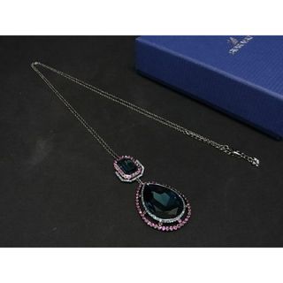 スワロフスキー(SWAROVSKI)の■新品■未使用■ SWAROVSKI スワロフスキー ビジュー ラインストーン ネックレス アクセサリー ネイビー系×シルバー系 AK7838 (ネックレス)