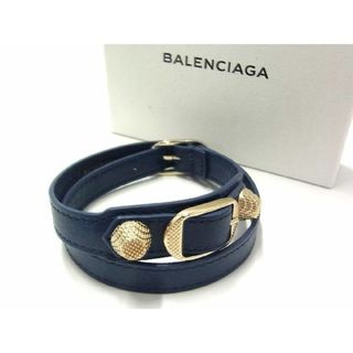 バレンシアガ(Balenciaga)の■新品■未使用■ BALENCIAGA バレンシアガ レザー ブレスレット バングル チョーカー アクセサリー ブルー系 AL2072(その他)