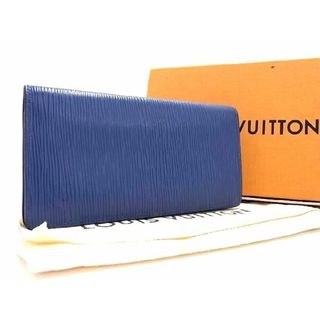 ルイヴィトン(LOUIS VUITTON)の■極美品■ LOUIS VUITTON ルイヴィトン M62973 エピ ポルトフォイユ ブラザ 二つ折り 長財布 ウォレット ブルーオックスフォード AP0217 (長財布)