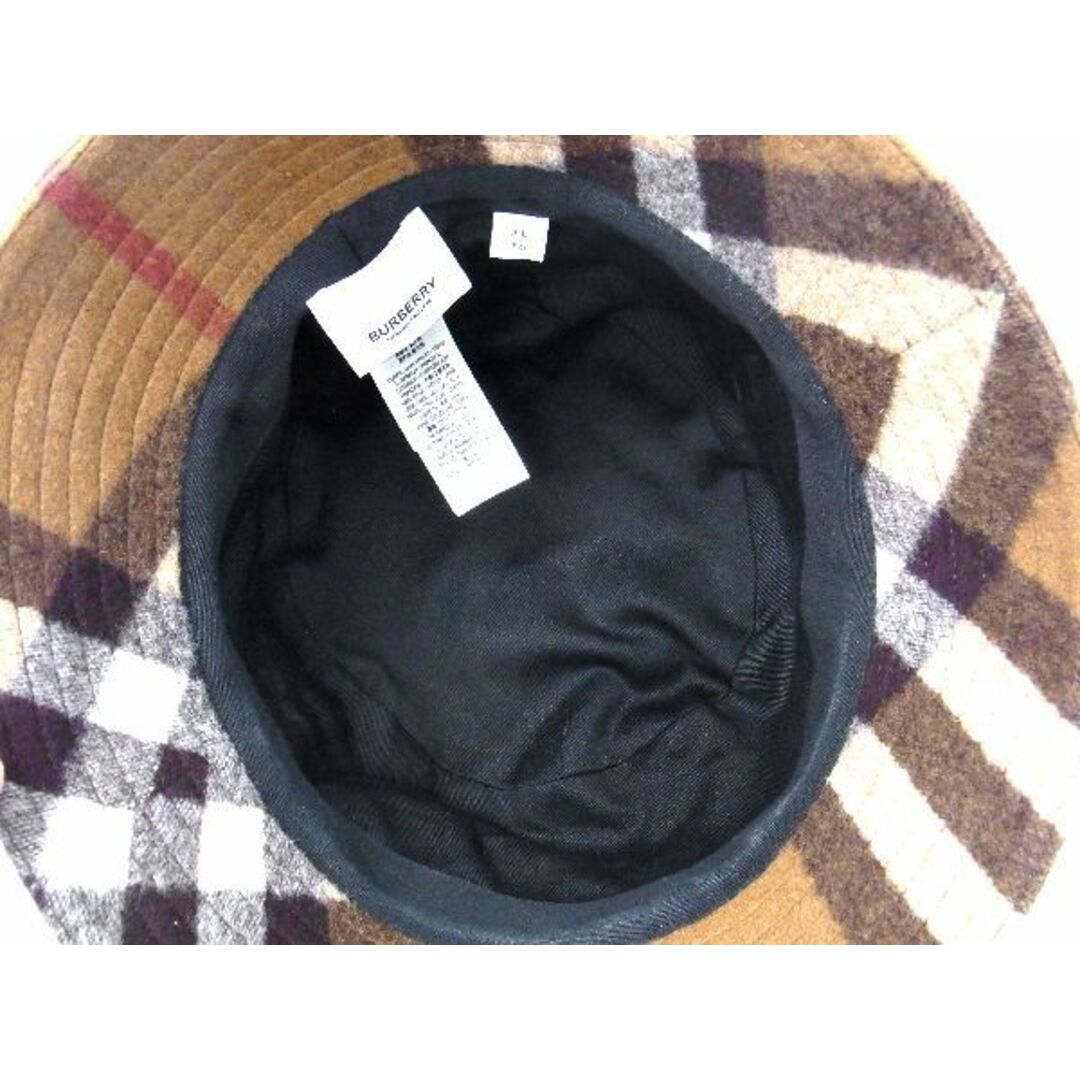 ■極美品■ BURBERRY バーバリー ノバチェック コットン100% キャップ 帽子 表記サイズ XL TG メンズ レディース ブラウン系 AQ0533