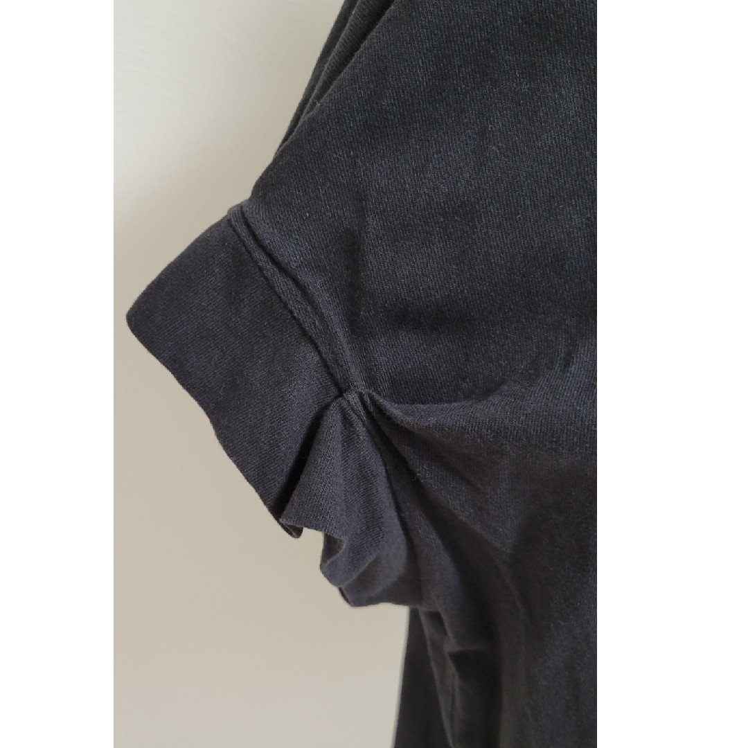 dholic(ディーホリック)のDHOLIC ディーホリック タックショートスリーブTシャツ 黒 レディースのトップス(Tシャツ(半袖/袖なし))の商品写真