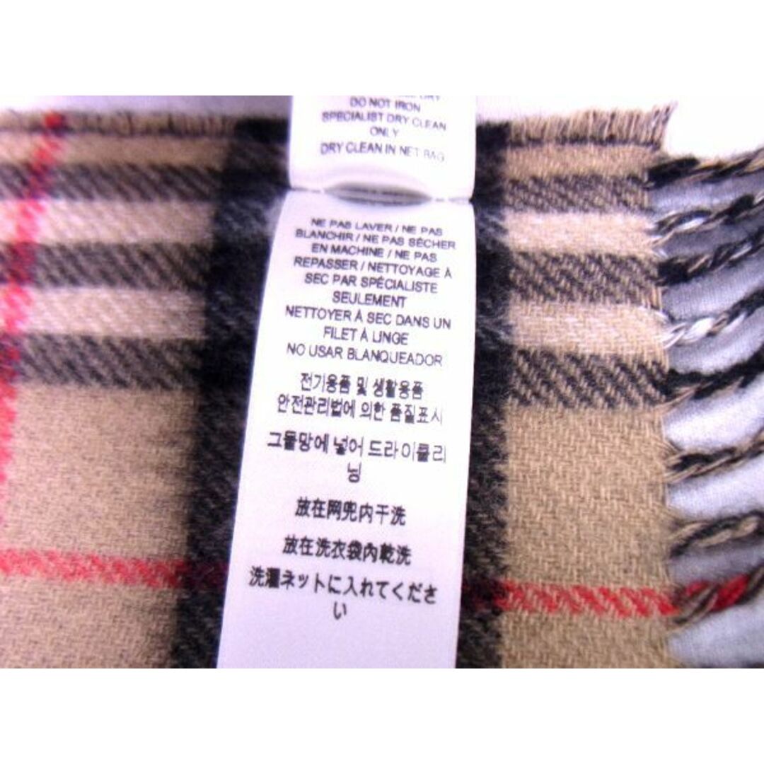 BURBERRY(バーバリー)の■新品■未使用■ BURBERRY バーバリー ノバチェック カシミヤ100％ フリンジ マフラー ストール 防寒具 ブラック系×ブラウン系 AM1863 レディースのファッション小物(マフラー/ショール)の商品写真