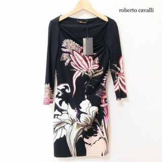 Roberto Cavalli - 未使用 ロベルトカヴァリ 花柄 ドレープ ストレッチ ...