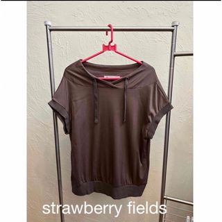 ストロベリーフィールズ(STRAWBERRY-FIELDS)のstrawberry fields＊プルオーバー＊茶   半袖(カットソー(半袖/袖なし))