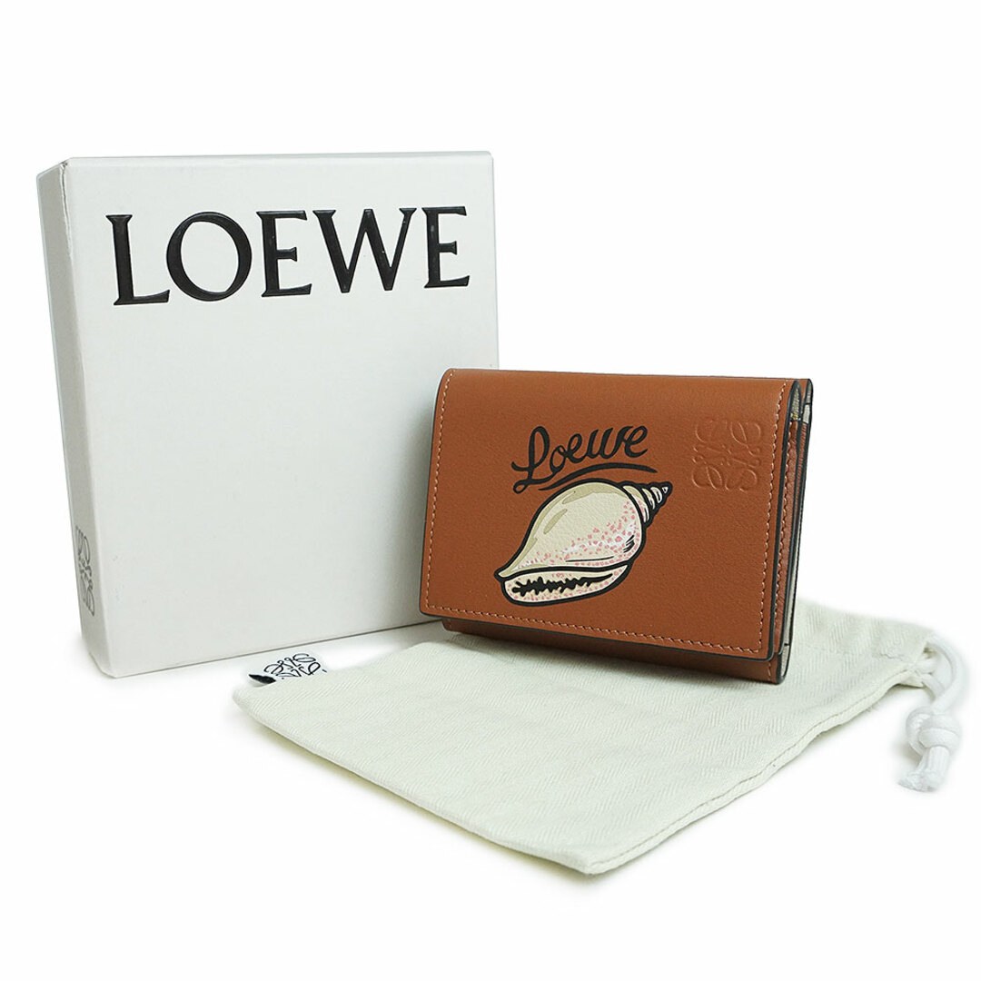 LOEWE  ロエベ　アナグラム トライフォールド ウォレット  三つ折り　タン