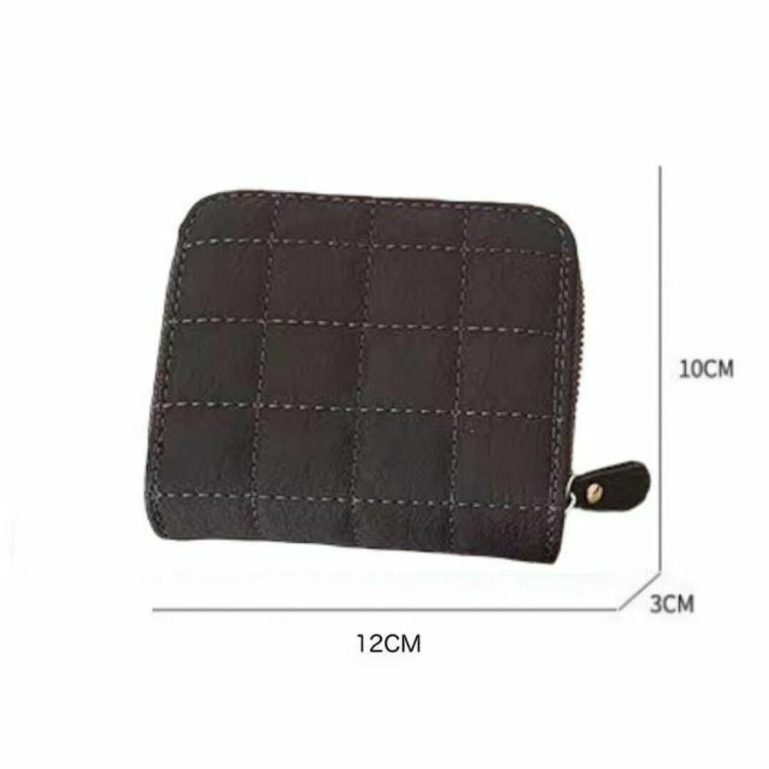ミニウォレット ミニ財布 カードケース キルティング 収納 大容量 ブラック 黒 レディースのファッション小物(財布)の商品写真