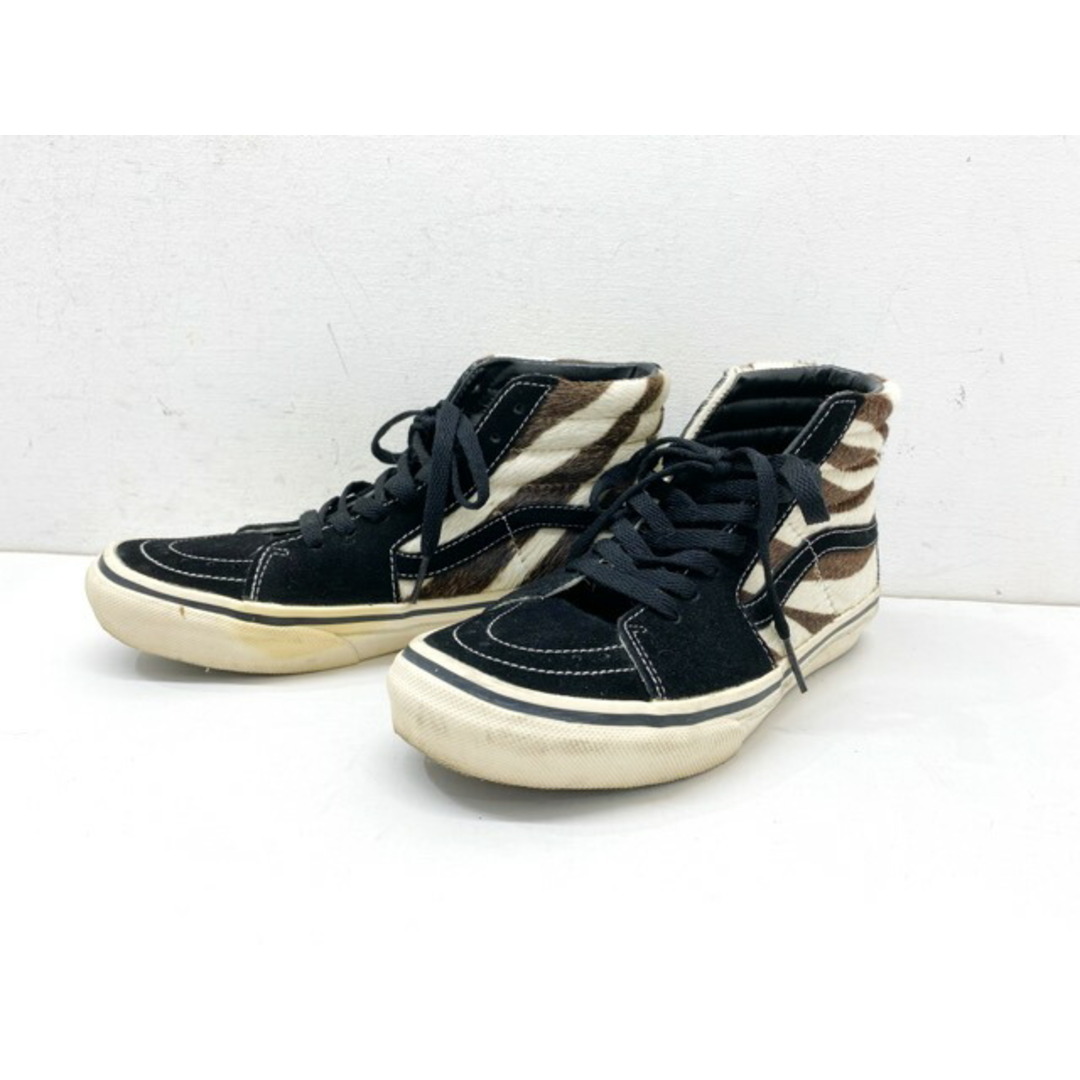 VANS(ヴァンズ)のVANS（バンズ）SK8-HI HL V38NLT HL　ハラコ　ゼブラ柄　スニーカー　レディースサイズ【中古】【007】 レディースの靴/シューズ(スニーカー)の商品写真