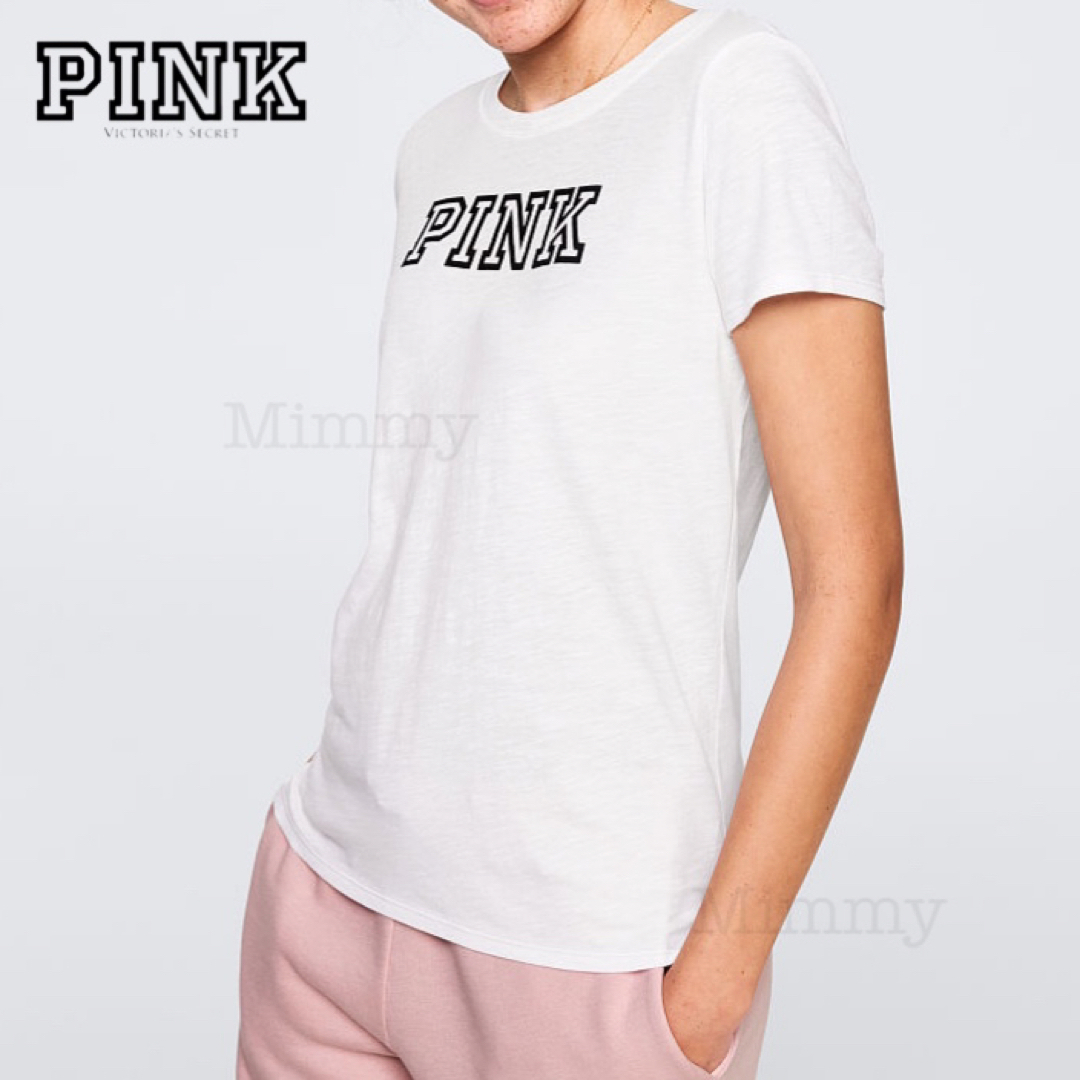 Victoria's Secret(ヴィクトリアズシークレット)のPINK♡エブリデイ Tシャツ♡ホワイト レディースのトップス(Tシャツ(半袖/袖なし))の商品写真