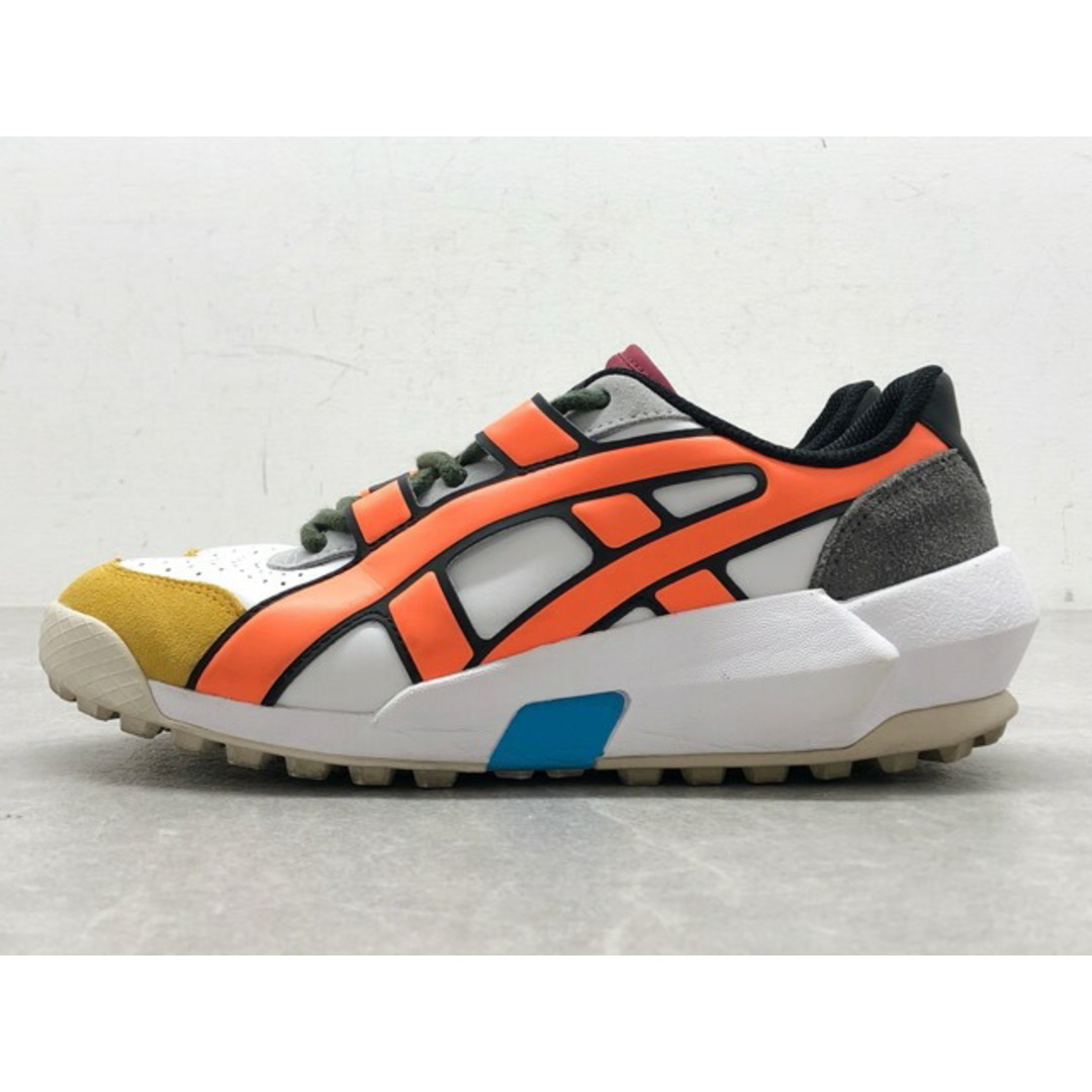 Onitsuka Tiger(オニツカタイガー)のOnitsuka Tiger(オニツカタイガー) 1183A419 BIG LOGO TRAINER ローカット スニーカー 24.0cm ホワイト オレンジ 【中古】【007】 レディースの靴/シューズ(スニーカー)の商品写真