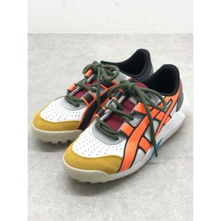 オニツカタイガー(Onitsuka Tiger)のOnitsuka Tiger(オニツカタイガー) 1183A419 BIG LOGO TRAINER ローカット スニーカー 24.0cm ホワイト オレンジ 【中古】【007】(スニーカー)