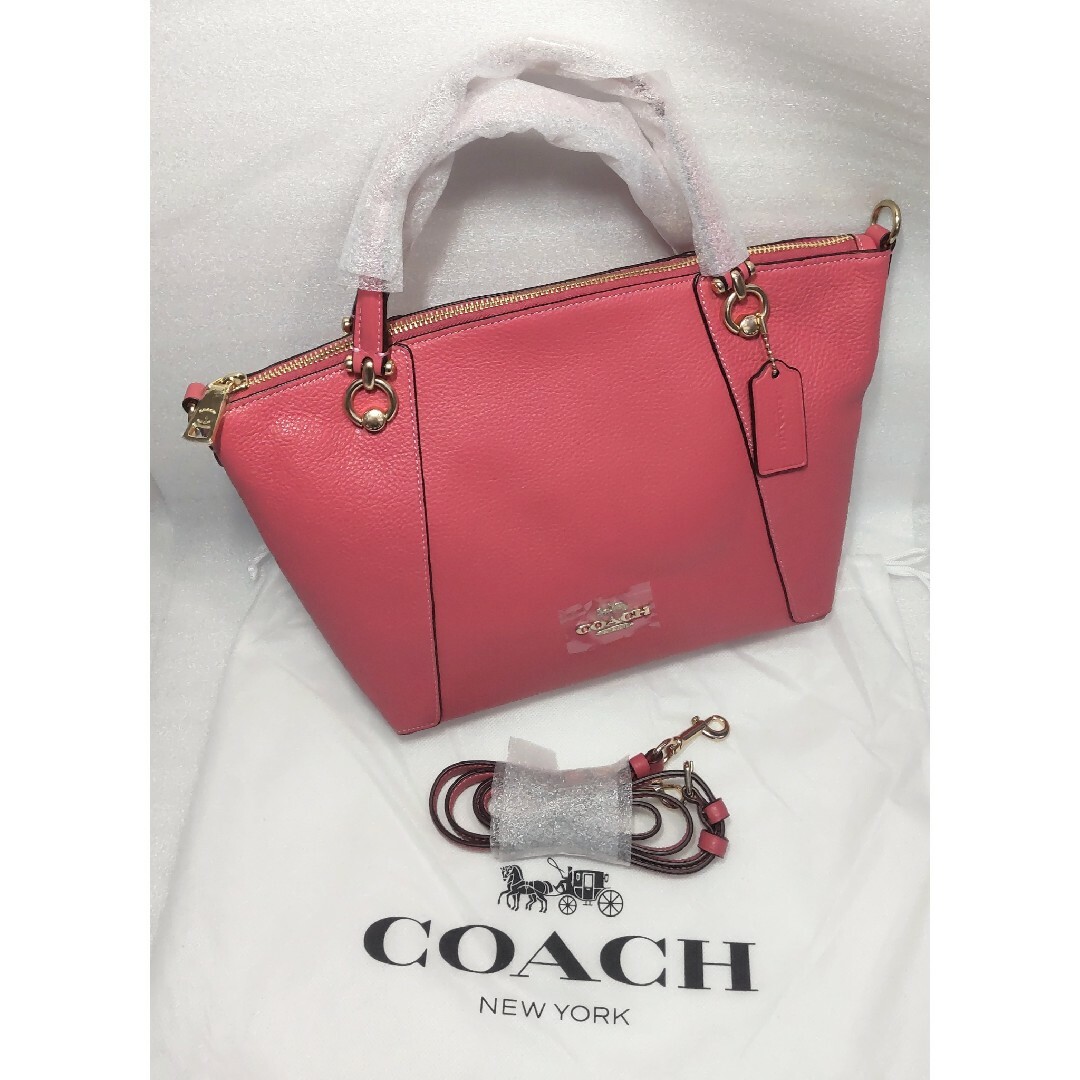 ●新品 未使用 COACH コーチ ショルダー付き ハンドバッグ ピンク