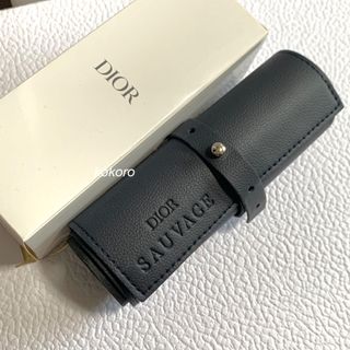 ディオール(Dior)のDIOR ソヴァージュ ボトルケース ボトルカバーpuレザー ノベルティネイビー(ポーチ)