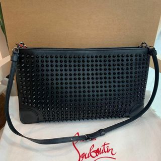 クリスチャンルブタン(Christian Louboutin)の☆超美品☆クリスチャン・ルブタン クラッチバッグ ショルダーバッグ  ブラック(ショルダーバッグ)