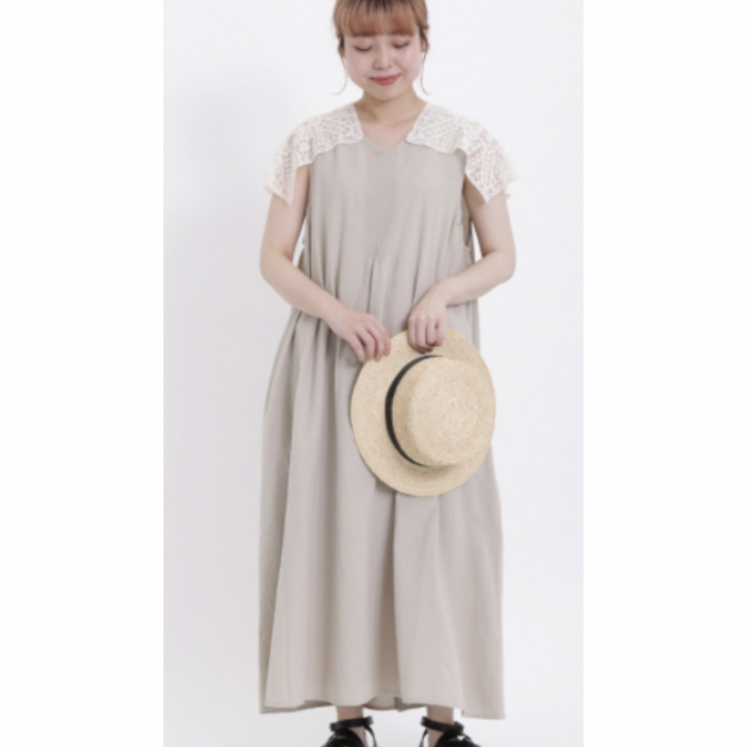 kazumi×Samansa Mos2】フリルカラーワンピース M ラベンダー kazumi×Samansa Mos2】フリルカラーワンピース M ラベンダー