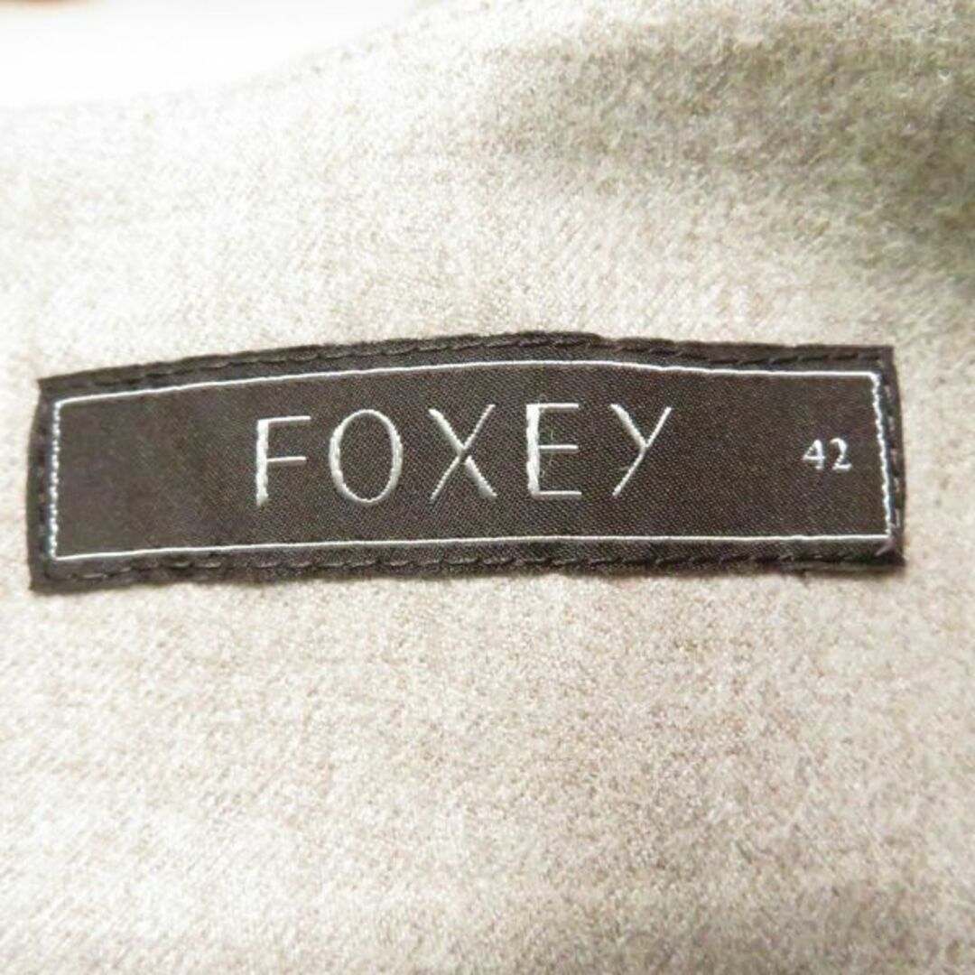 美品 FOXEY フォクシー 37512 スカート 1点 ブラウン 42 ウール100％ フレア ミディ丈 レディース AM4542A57