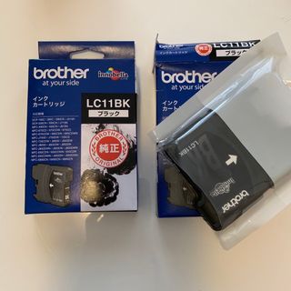 ブラザー(brother)のbrother 純正インクカートリッジLC11BK 新品1個と開封済み1個(オフィス用品一般)