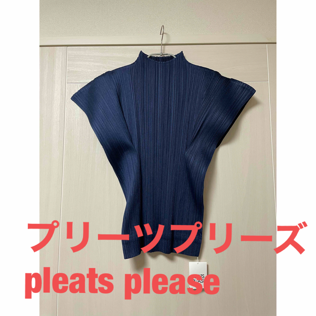 プリーツプリーズ  pleats 　8月新作　EXPLORE 濃紺　トップス