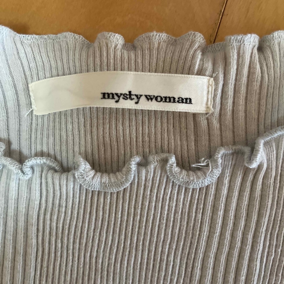 mysty woman(ミスティウーマン)のカットソー　ライトブルー　 レディースのトップス(Tシャツ(半袖/袖なし))の商品写真