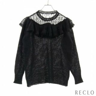 ステラマッカートニー(Stella McCartney)の ニット モヘヤ ウール ブラック フリル(ニット/セーター)