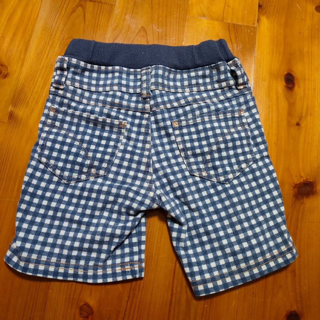 UNIQLO(ユニクロ)の80(70-85 ユニクロ　ベビーパンツ　ブルーのチェック　綿100%　夏男の子 キッズ/ベビー/マタニティのベビー服(~85cm)(パンツ)の商品写真